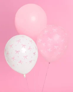 Hot xo, Fetti Pink Bow Bridal Latex Balloons
