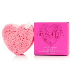 New Spongellé Pink Camellia Heart Buffer Sponge