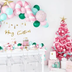 Outlet Party Deco Pink Candy Cane Balloon