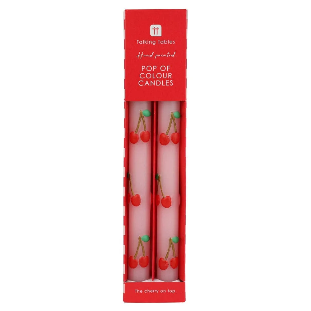 Sale Talking Tables USA Pink Cherry Taper Candles