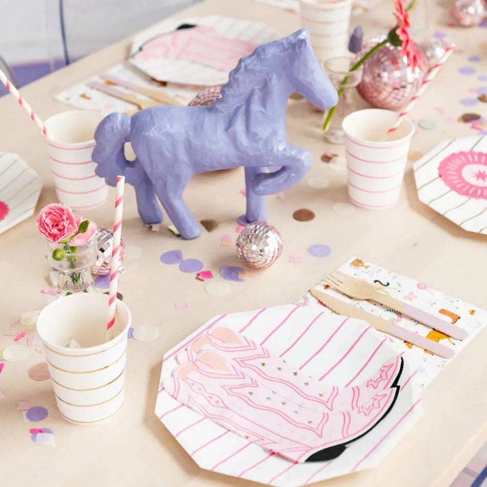 Jollity & Co. + Daydream Society Pink Cowgirl Boot Shaped Napkins