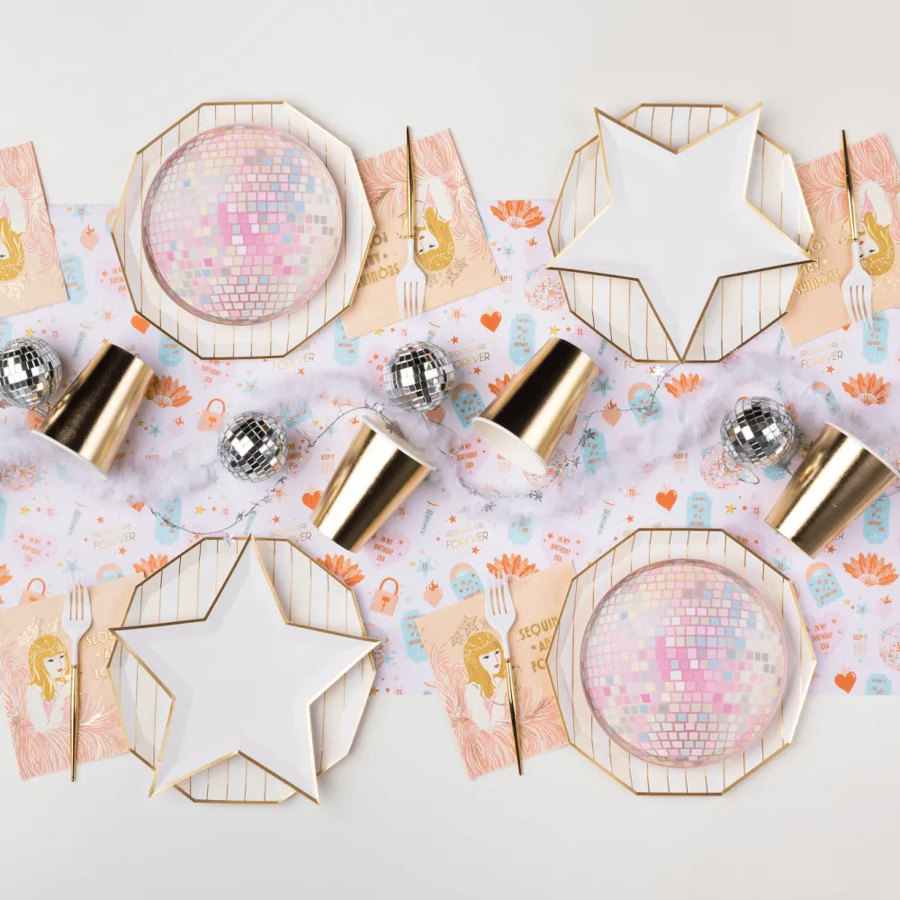 Clearance Bonjour Fete Pink Disco Ball Plates