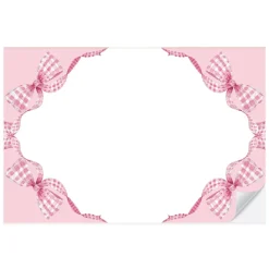 Discount Cami Monet Pink Gingham Bow Paper Placemats