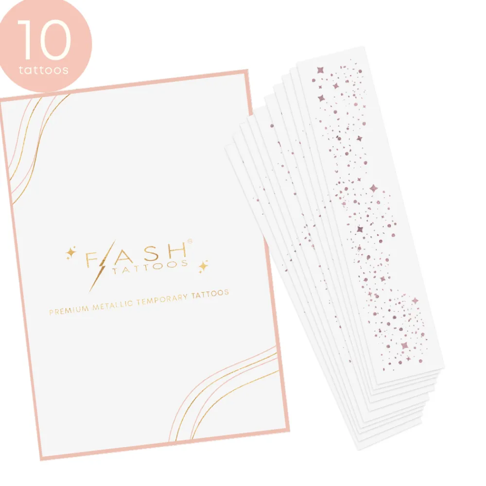 Clearance Flash Tattoos Pink Glitter Freckles Temporary Tattoos
