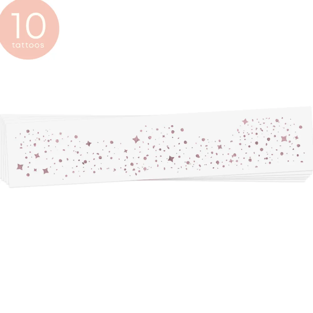 Clearance Flash Tattoos Pink Glitter Freckles Temporary Tattoos