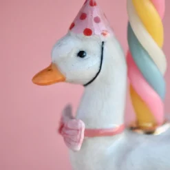 Camp Hollow Pink Goose Birthday Candle Holder