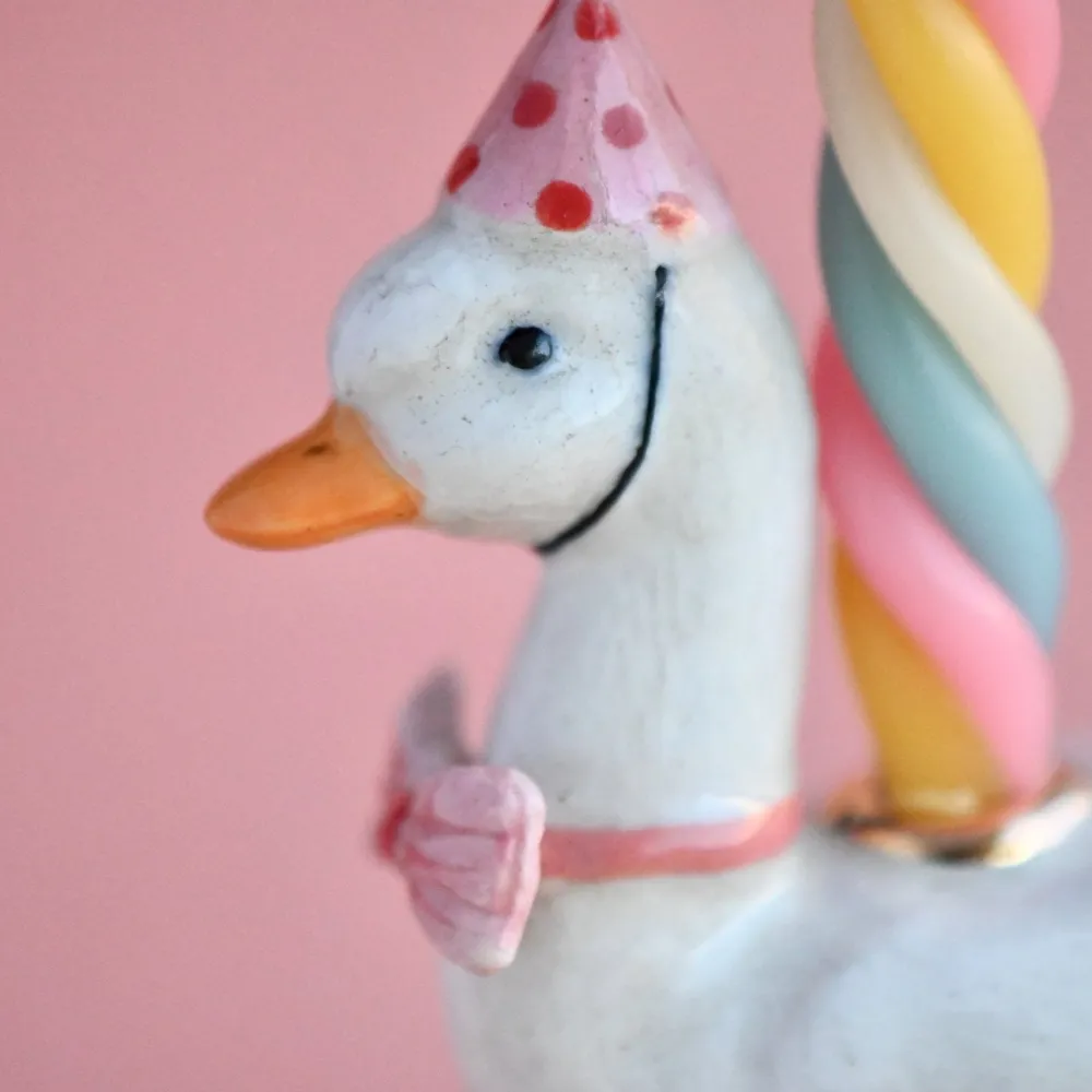 Camp Hollow Pink Goose Birthday Candle Holder
