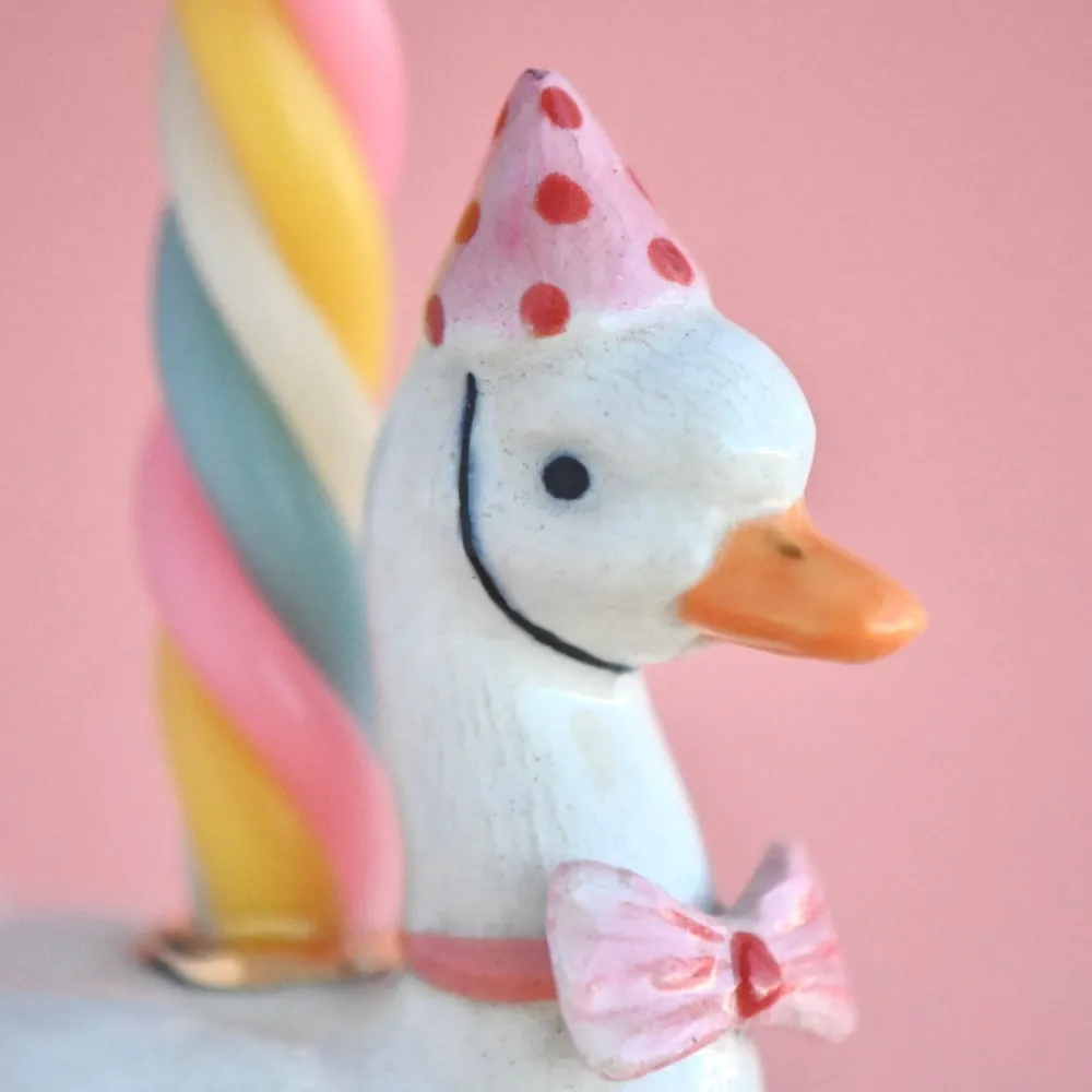 Camp Hollow Pink Goose Birthday Candle Holder