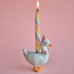 Camp Hollow Pink Goose Birthday Candle Holder