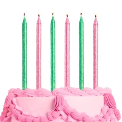 Best xo, Fetti Pink & Green Glitter Candles