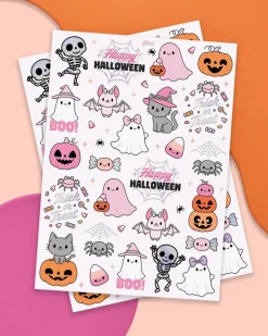 Online xo, Fetti Pink Halloween Kawaii Temporary Tattoos