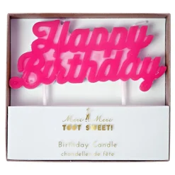 Discount Meri Meri Pink Happy Birthday Candle