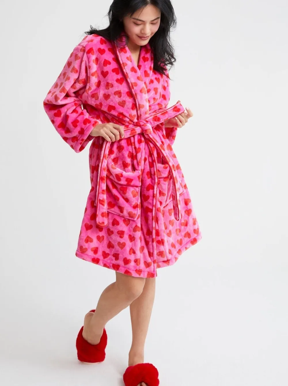 Clearance Shiraleah Retail Pink Hearts Robe