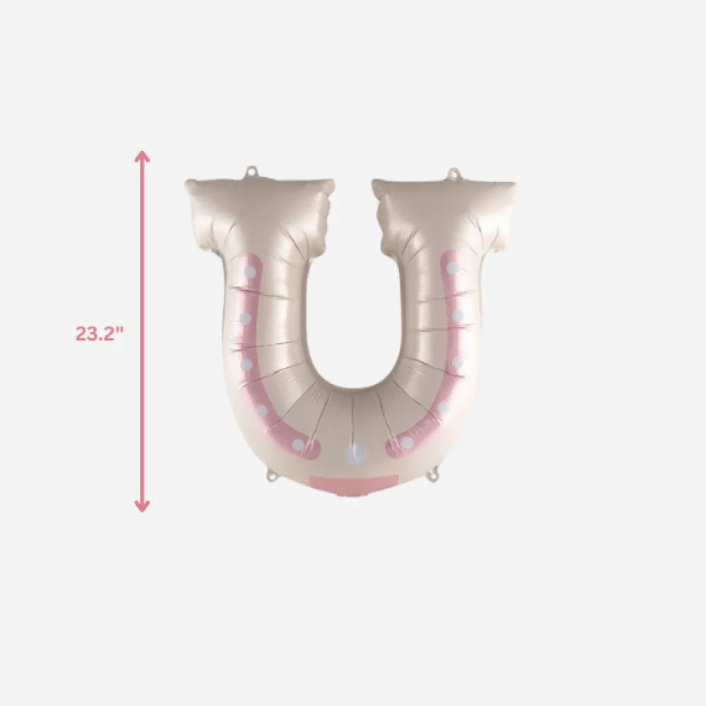 New Partybarco Pink Horseshoe Foil Balloon