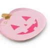 Bonjour Fete Pink Jack-O-Lantern Small Plates