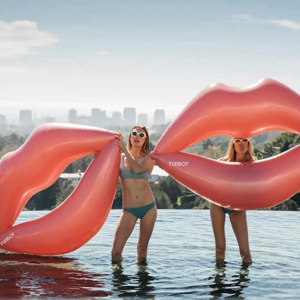 Hot Funboy Pink Lip Pool Float
