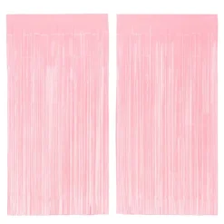 Hot xo, Fetti Pink Matte Foil Fringe Curtain Backdrop