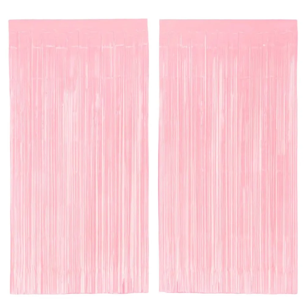 Hot xo, Fetti Pink Matte Foil Fringe Curtain Backdrop