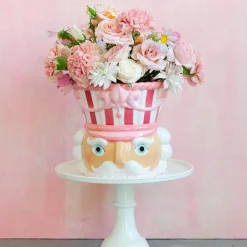 New December Diamonds Pink Nutcracker Cookie Jar