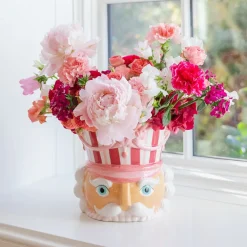 New December Diamonds Pink Nutcracker Cookie Jar