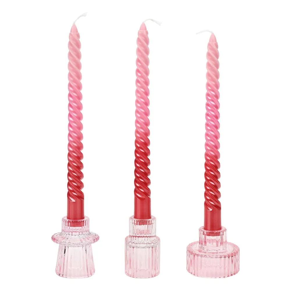 Clearance Packed Party Pink Ombre Taper Candles