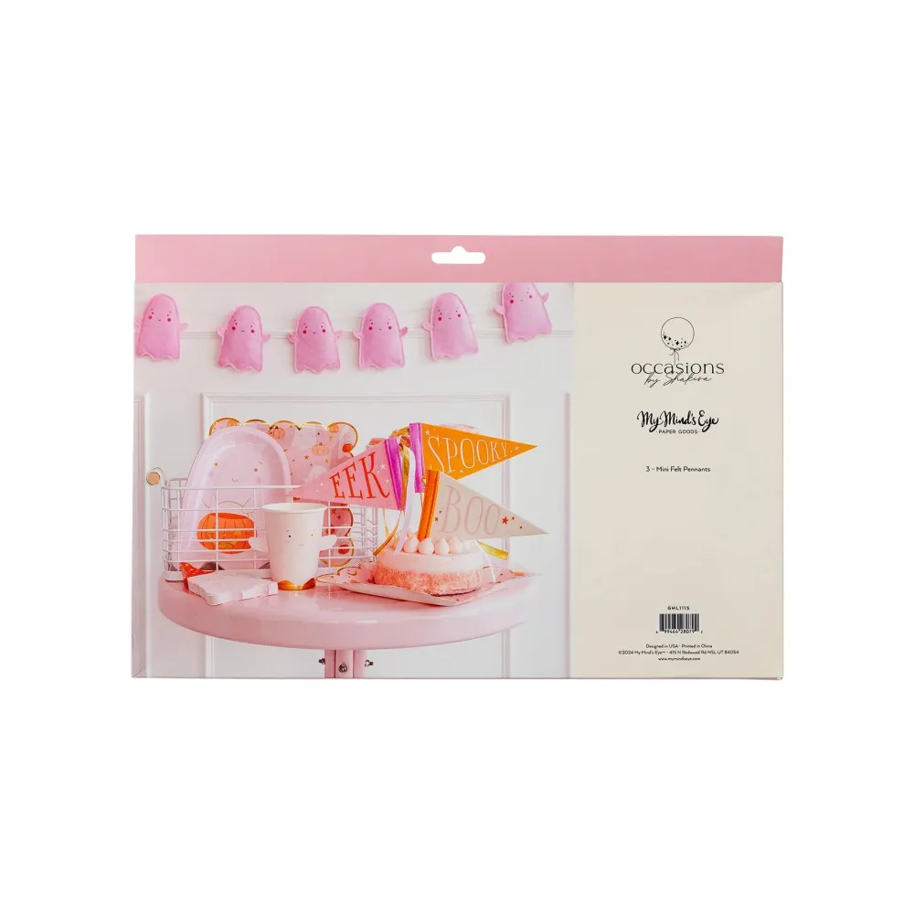 Outlet My Mind’s Eye Pink & Orange Halloween Pennant Set