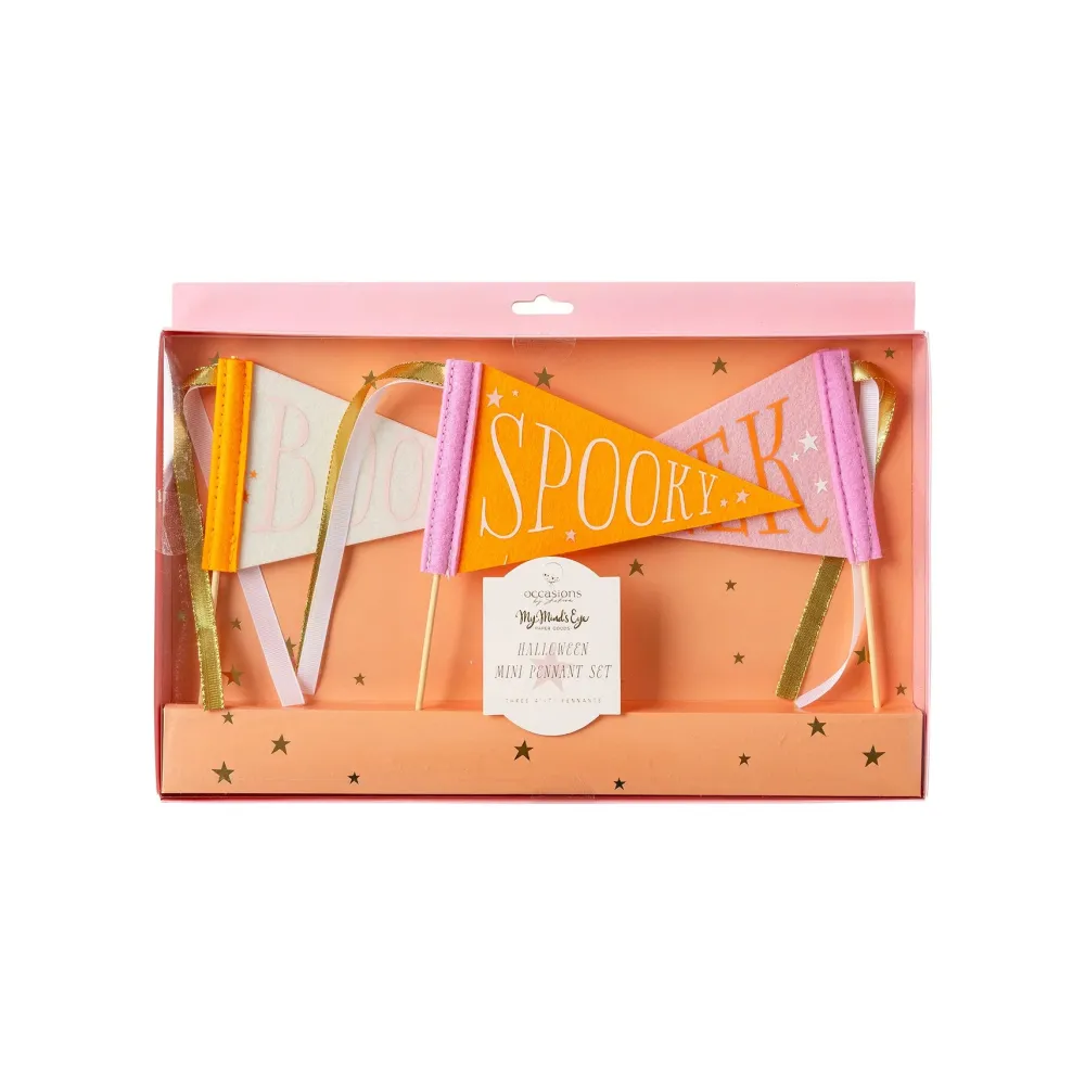 Outlet My Mind’s Eye Pink & Orange Halloween Pennant Set
