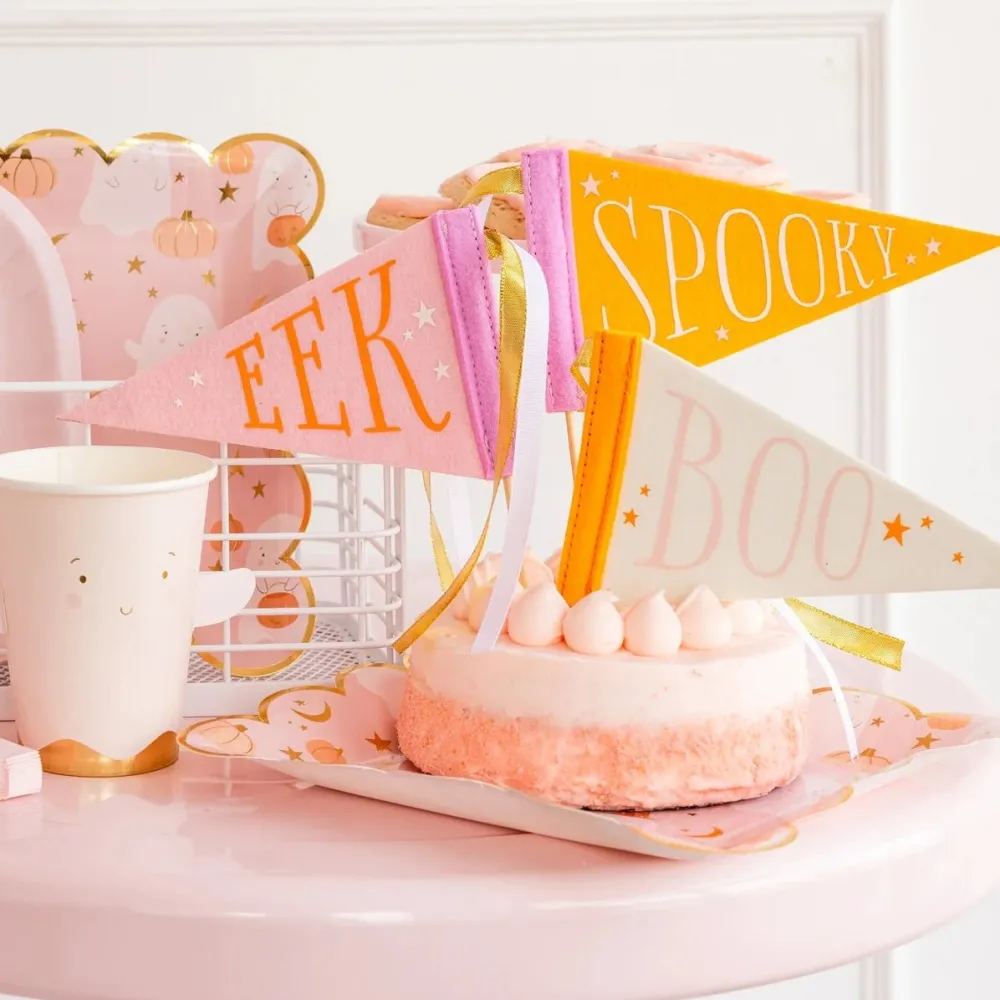 Outlet My Mind’s Eye Pink & Orange Halloween Pennant Set