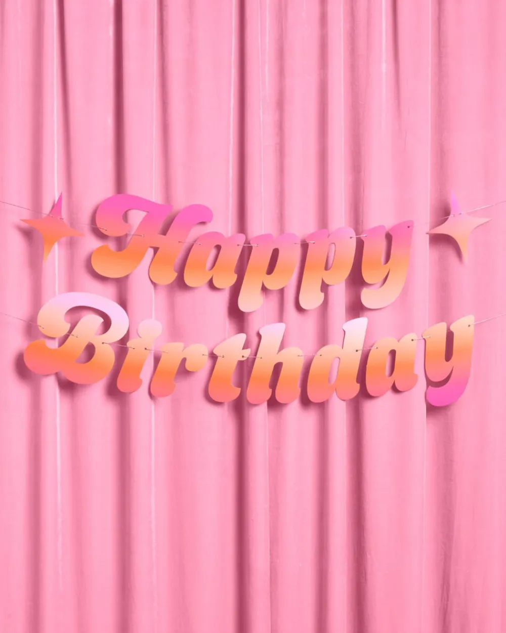 Outlet xo, Fetti Pink & Orange Happy Birthday Banner