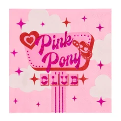 xo, Fetti Pink Pony Club Cocktail Napkins