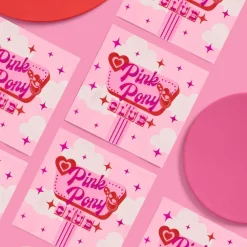 xo, Fetti Pink Pony Club Cocktail Napkins