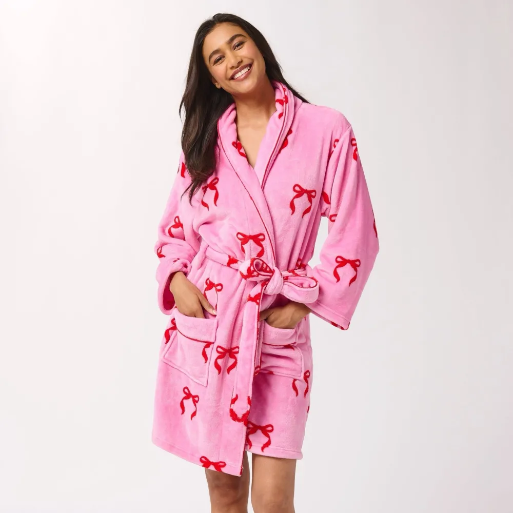 Outlet Shiraleah Retail Pink & Red Bow Robe