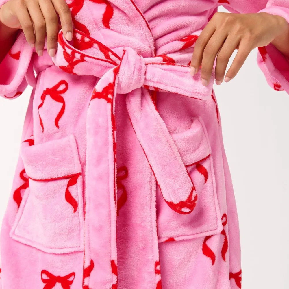 Outlet Shiraleah Retail Pink & Red Bow Robe