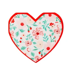 Sale Bonjour Fete Pink & Red Floral Heart Large Napkins