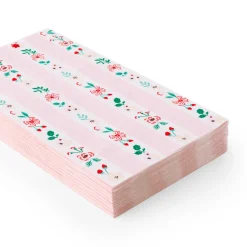 Sale Bonjour Fete Pink & Red Floral Stripe Guest Towels