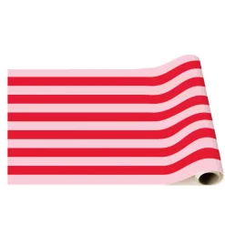 Discount Bonjour Fete Pink & Red Signature Cabana Stripe Table Runner