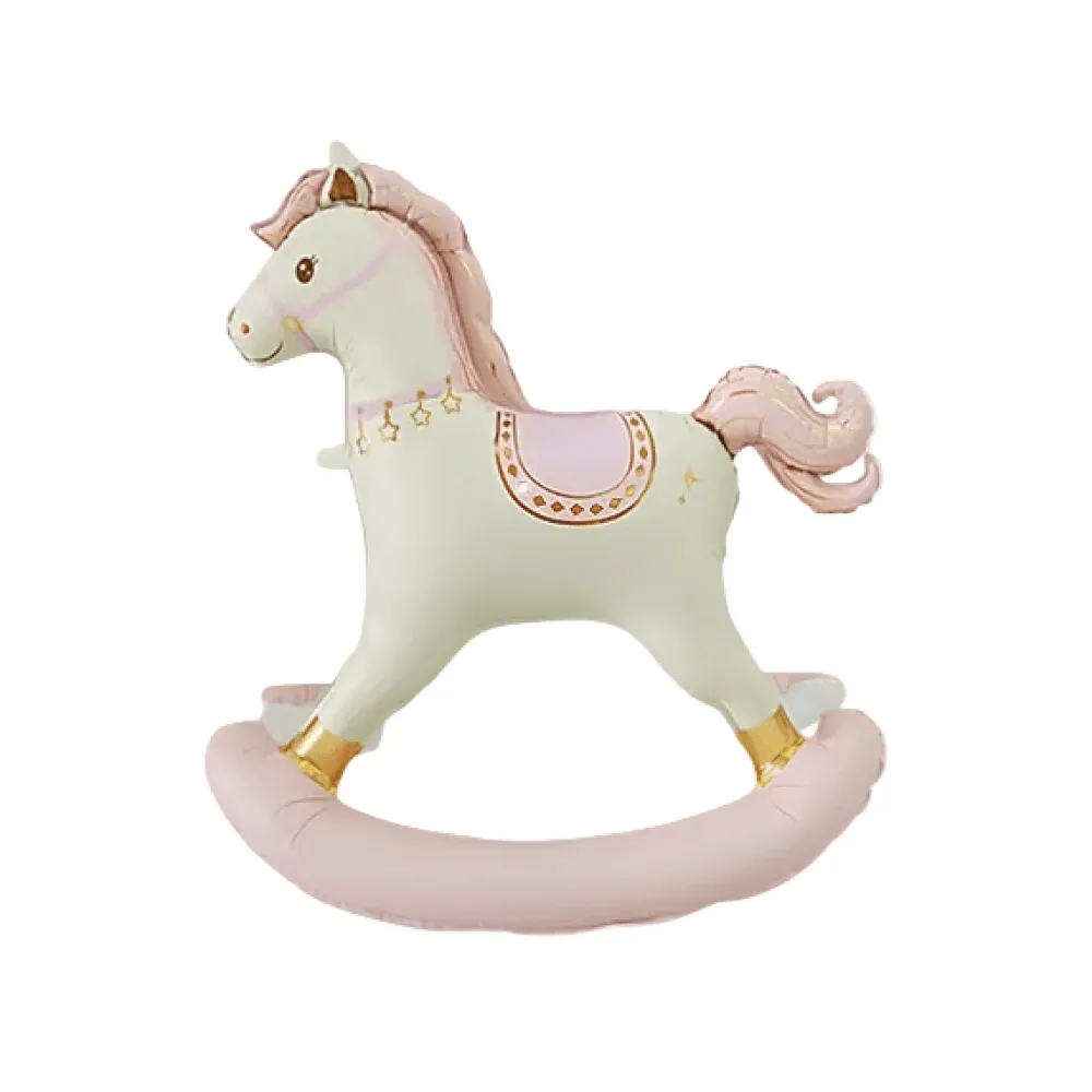 Online Partybarco Pink Rocking Horse Foil Balloon
