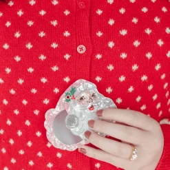 Online Jollity & Co. + Daydream Society Pink Santa Compact Mirror
