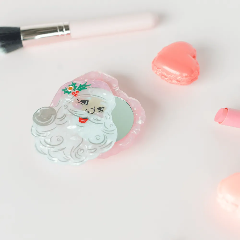 Online Jollity & Co. + Daydream Society Pink Santa Compact Mirror