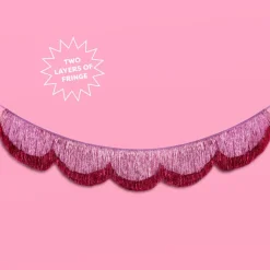 Best xo, Fetti Pink Scalloped Fringe Banner