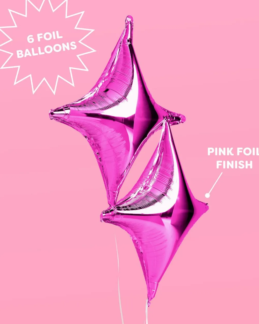 New xo, Fetti Pink Sparkle Foil Balloon Set