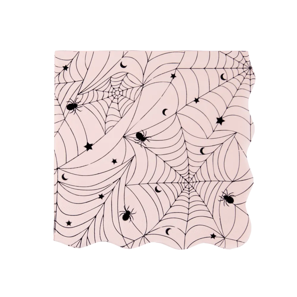 Outlet Bonjour Fete Pink Spider Web Large Napkins