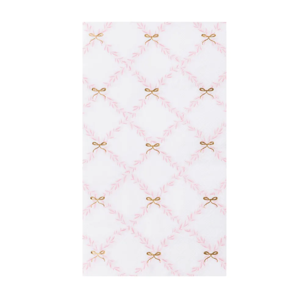 Best Bonjour Fete Pink Trellis Guest Towels