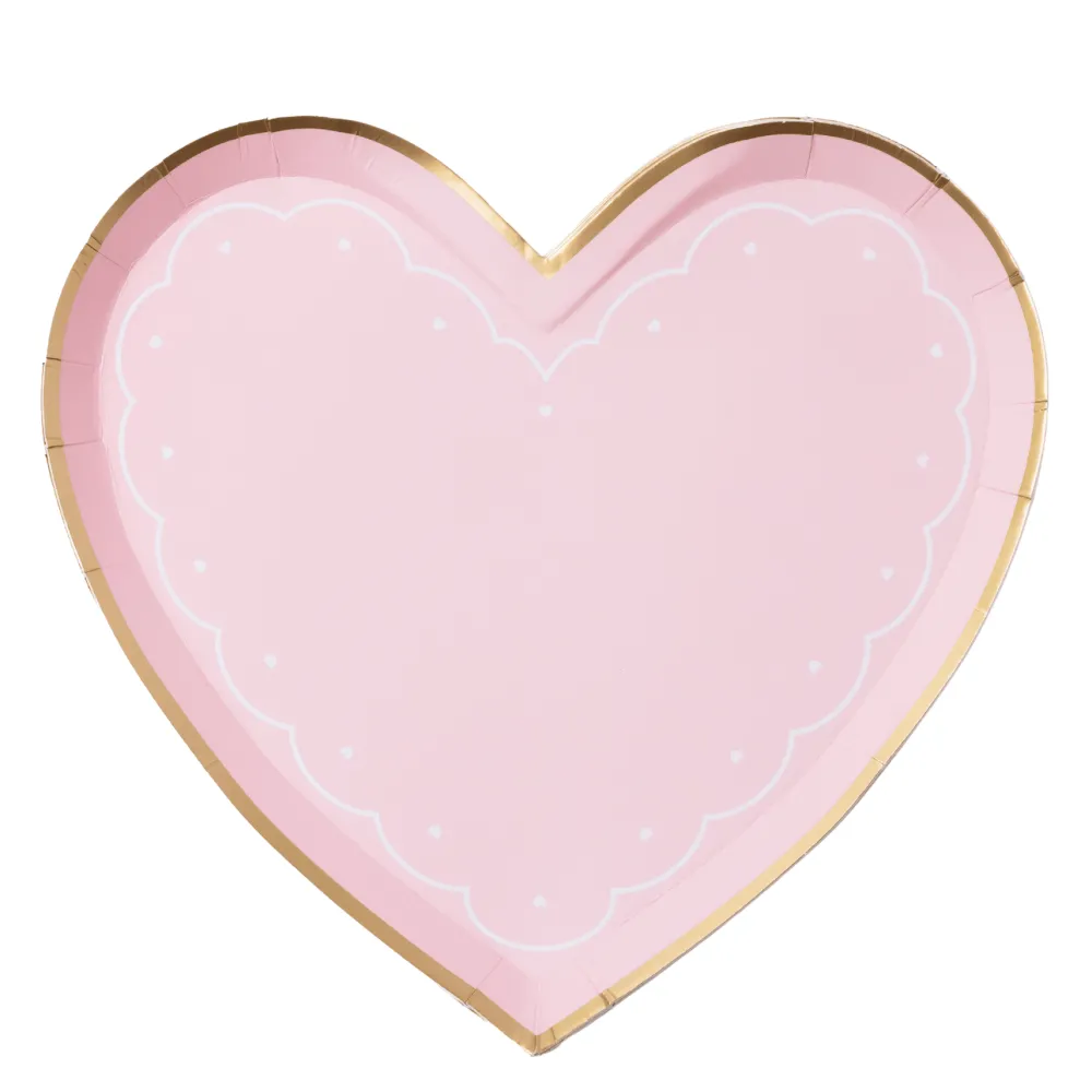 Sale Bonjour Fete Pink Valentine Heart Plates