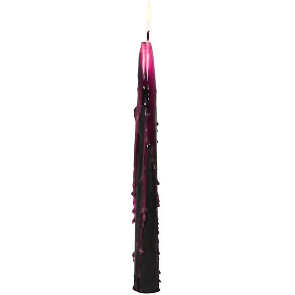 Clearance Something Different Wholesale Pink Vampire Tears Black Taper Candles