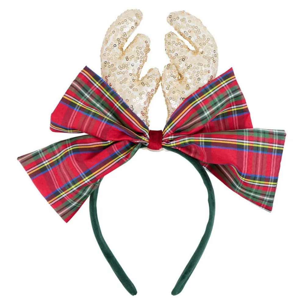 Clearance Meri Meri Plaid Antlers Holiday Headband