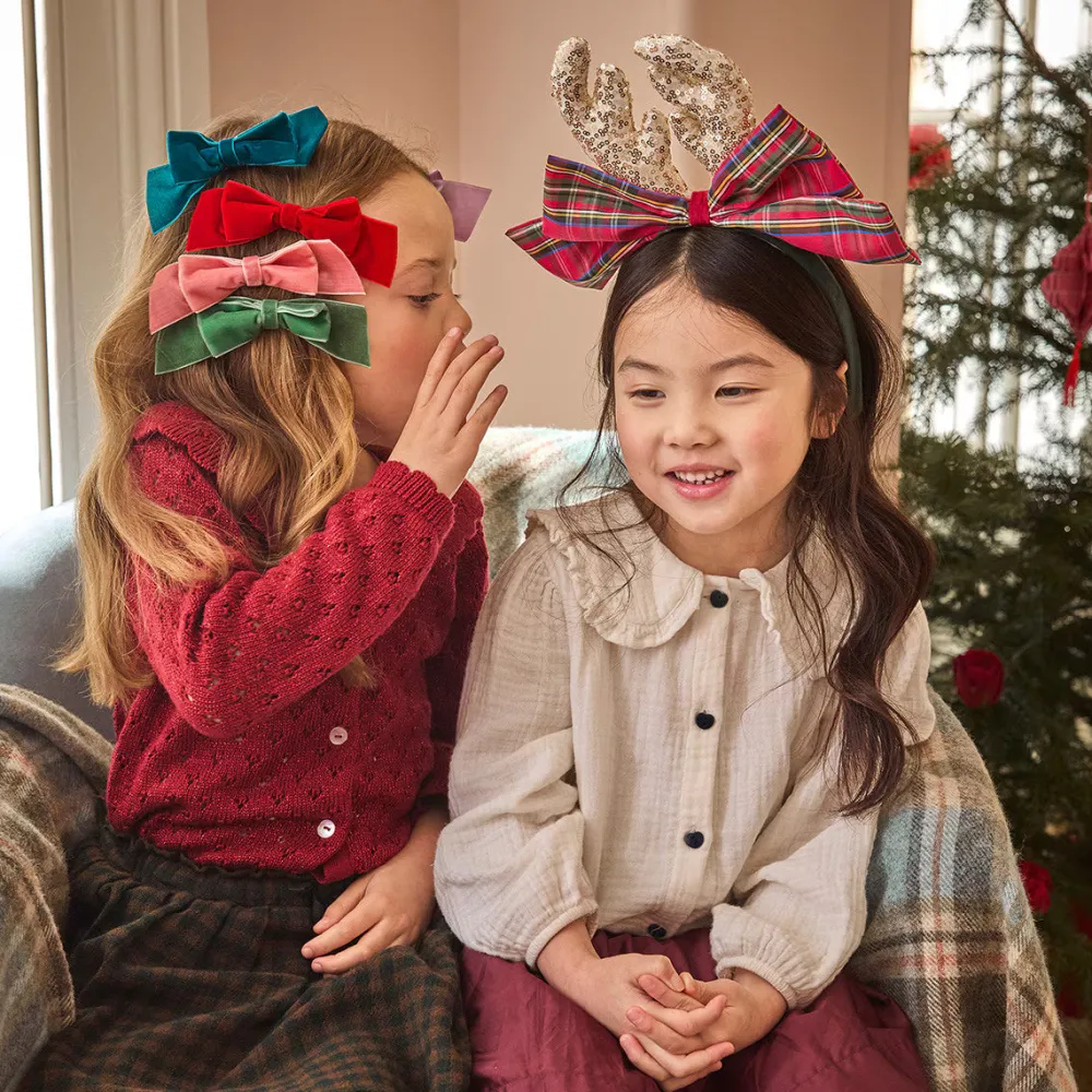 Clearance Meri Meri Plaid Antlers Holiday Headband