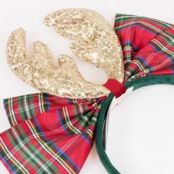 Clearance Meri Meri Plaid Antlers Holiday Headband