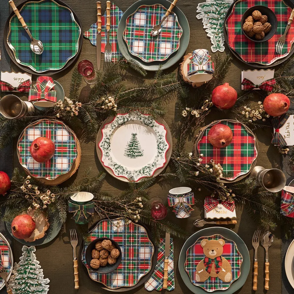Hot Meri Meri Plaid Teddy Napkins