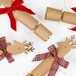 Outlet Meri Meri Plaid & Velvet Bow Reindeer Christmas Crackers